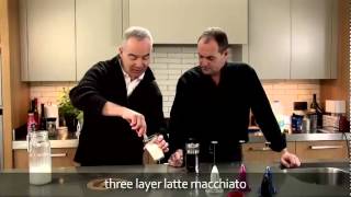 aerolatte  milk frother makes three layer caffè latte macchiato [upl. by Lichtenfeld3]