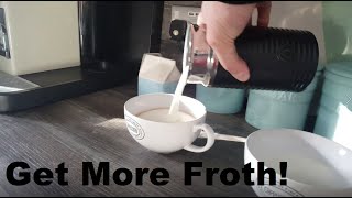 How to Get More Froth from Your Nespresso Coffee Aeroccino  Nespresso tips and help [upl. by Okajima]