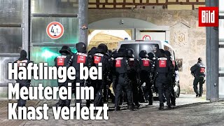 Gefängnismeuterei Polizei stürmt Knast in Thüringen  JVA Untermaßfeld [upl. by Schriever371]